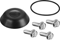 Image of Product. Front orientation. Valve Diaphragms. Elbow Air-Exhaust Control Valves.