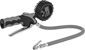 Image of Product. Front orientation. Tire Gauges. Inflator Tire Gauges, Digital Readout, Straight Head, 1 Head.