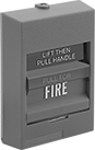 Image of Product. Front orientation. Fire Alarm Pull Stations. Fire Alarm Stations, Lift-and-Pull Handle Activation.