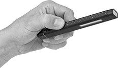 Image of Product. Style D (With Side Floodlight). Bottom orientation. Flashlights. Penlights, Style D.