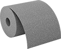 Image of Product. Front orientation. Sandpaper. Adhesive-Back Sanding Rolls for Soft Metals, Plastic, and Rubber.