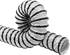 High-Temperature Duct Hose with Wear Strip for Air