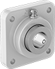 Food Industry Mounted Ball Bearings with Four-Bolt Flange