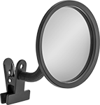 Image of Product. Front orientation. Safety Mirrors. Clamp-On Shatter-Resistant Convex Safety Mirrors with Bend-and-Stay Arm .