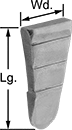 Image of Product. Front orientation. Contains Annotated. Hammer Handle Wedges. Hammer Handle Wedges.