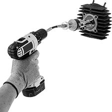 Image of ProductInUse. Front orientation. Cylinder Hones. Easy-Adjust Rigid Cylinder Hones.