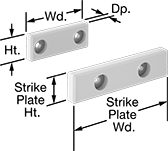 Image of Product. Front orientation. Contains Annotated. Magnetic Latches. Food and Beverage Magnetic Latches, Style 2.
