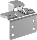 Image of Product. Replacement Draw Latch Keeper Plates for Outside-Corner Mount Latches. Front orientation. Draw Latch Keeper Plates. Ultra-Tight-Hold Draw Latches, Outside-Corner Mount.