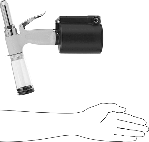 Image of Product. Side1 orientation. Contains SizingReference. Air-Powered Tool for Blind Rivets, 3055 lbs. Pull Capacity.