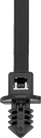 Image of Product. Front orientation. ZoomedIn view. Cable Ties. Mountable Cable Ties, Push In, Barbed Head.