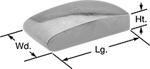 Image of Product. Front orientation. Contains Annotated. Forming Blocks. Sheet Metal Forming Hammers , Style D.