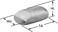 Image of Product. Front orientation. Contains Annotated. Forming Blocks. Sheet Metal Forming Hammers , Style C.