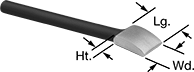 Image of Product. Front orientation. Contains Annotated. Forming Blocks. Sheet Metal Forming Hammers , Style E.