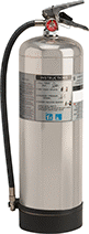 Image of Product. With Brass Hardware (Class K). Front orientation. Fire Extinguishers with Brass Hardware. Fire Extinguishers for Kitchen Fires, K.