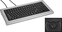Image of Product. Front orientation. Contains Inset. Keyboards. Hazardous Location Keyboards, Keyboards with Number Pad and Pointing Stick.