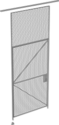 Image of Product. Front orientation. Wire Partitions. Build-Your-Own Wire Partitions, Hinged Doors for Framed and Unframed Wall Panels.