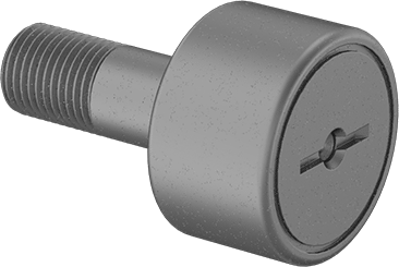 Image of Product. Front orientation. Extreme-Temperature Threaded Track Roller, 1-1/4" Roller Diameter, 3/4" Roller Width .