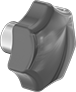 Image of Product. Style 28. Front orientation. Seven-Arm Grip. Threaded-Hole Knobs, Style 28.