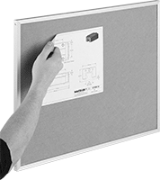Image of ProductInUse. Front orientation. Bulletin Boards. Adhesive-Surface Bulletin Boards.
