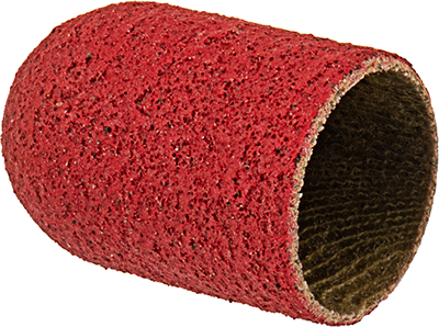 Image of Product. Back orientation. Replaceable-Cap Sanding Bits, for Stainless Steel and Hard Metals, 1/2" Diameter, for Smooth Finish.