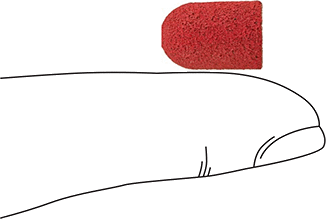 Image of Product. Side1 orientation. Contains SizingReference. Replaceable-Cap Sanding Bits, for Stainless Steel and Hard Metals, 1/2" Diameter, for Smooth Finish.