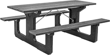 Image of Product. Plastic Top. Front orientation. Plastic Top. Picnic Tables.