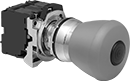 Image of Product. Pull Reset—Illuminated. Front orientation. Emergency Stop Switches. Metal 22 mm Panel-Mount Push-Button-Actuator Emergency Stop Switches, Illuminated, Pull Reset.