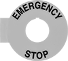 Labels for 22 mm Emergency Stop Panel-Mount Push-Button Switches
