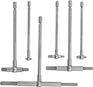 Image of Product. Six Gauge Set. Front orientation. Bore Gauges. Economy Telescoping Bore Gauge Sets, 6 Gauges.