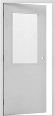 Image of Product. Front orientation. Doors. Single Doors, Half-Door Window.
