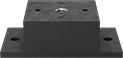 Image of Product. Style 4, Threaded-Insert Mount. Bottom orientation. Vibration-Damping Mounts. Vibration-Damping Bolt-Down Mounts, Style 4, Threaded-Insert Mount.