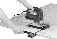 Image of ProductInUse. Straight Cutting Pattern. Front orientation. Saw Guides. Cutting Guides, Style B.