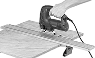 Image of ProductInUse. Straight Cutting Pattern. Front orientation. Saw Guides. Cutting Guides, Style A.