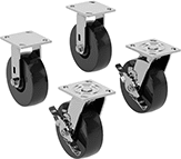 Image of Product. Front orientation. Casters. Front-Loading Heavy Duty Steel Chests.