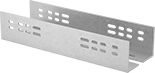 Image of Product. Base-Mounting Bracket Kit. Front orientation. Brackets. Lock-Open/Lock-Closed Drawer Slides, Polished.