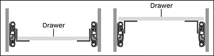 Image of Attribute. Side-Mount Configuration with 1 Kit. Front orientation. Contains Annotated, Border, MultipleImages. Brackets. Lock-Open/Lock-Closed Drawer Slides, Polished.