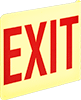 Flange-Mount Glow-in-the-Dark Exit Signs