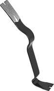 Image of Product. Front orientation. Pry Bars. Nail-Pulling Pry Bars, Style F—Gooseneck Claw End  ×  Offset Claw End.