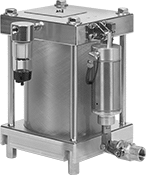 Image of Product. Air Powered—1.5 gpm Discharge Capacity. Front orientation. Air Powered. Energy-Saving Compressed Air Drain Valves, 1.5 gpm Discharge Capacity.
