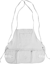 Image of Product. Front orientation. Aprons. Storage Aprons, Style A.