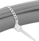 Image of ProductInUse. Front orientation. Cable Ties. Perforated Cable Ties.