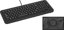 Image of Product. Front orientation. Contains Inset. Keyboards. Panel-Mount Rugged Keyboards, Keyboards with Number Pad and Pointing Stick.