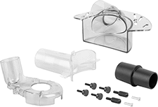 Image of Product. Front orientation. Contains MultipleImages. Dust Hoods. Dust Hoods for Routers, Sold as Sets.