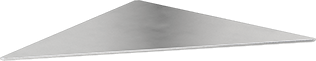 Image of Product. Front orientation. Multipurpose 6061 Aluminum Triangle, 12" Wide x 12" Long x 1/8" Thick.