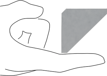 Image of Product. Side1 orientation. Contains SizingReference. Multipurpose 6061 Aluminum Triangle, 2" Wide x 2" Long x 1/4" Thick.