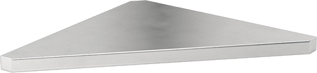 Image of Product. Front orientation. Multipurpose 6061 Aluminum Triangle, 4" Wide x 4" Long x 1/4" Thick.