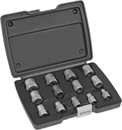 Image of Product. Front orientation. Screw, Pipe, and Stud Extractors. External-Grip Extractor Socket Sets.