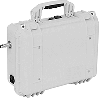 Image of Product. Closed. Front orientation. Respirator Filter Monitors. Air Filter Monitors for Supplied-Air Respirators for Plant Air Lines, Monitors with Low-Battery Alarm, 1/2.