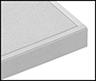 Image of Product. Front orientation. Contains Border. Ceiling Tiles. Gasketed Ceiling Tiles, Smooth, Flush Edge.