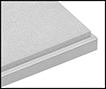 Image of Product. Front orientation. Contains Border. Ceiling Tiles. Gasketed Ceiling Tiles, Smooth, Recessed Edge.